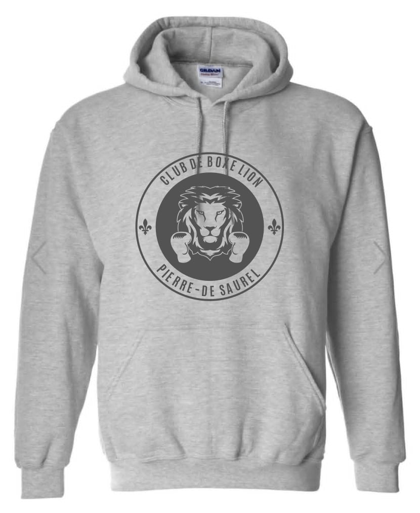 Chandail capuchon Lion Gris Sport Adultes