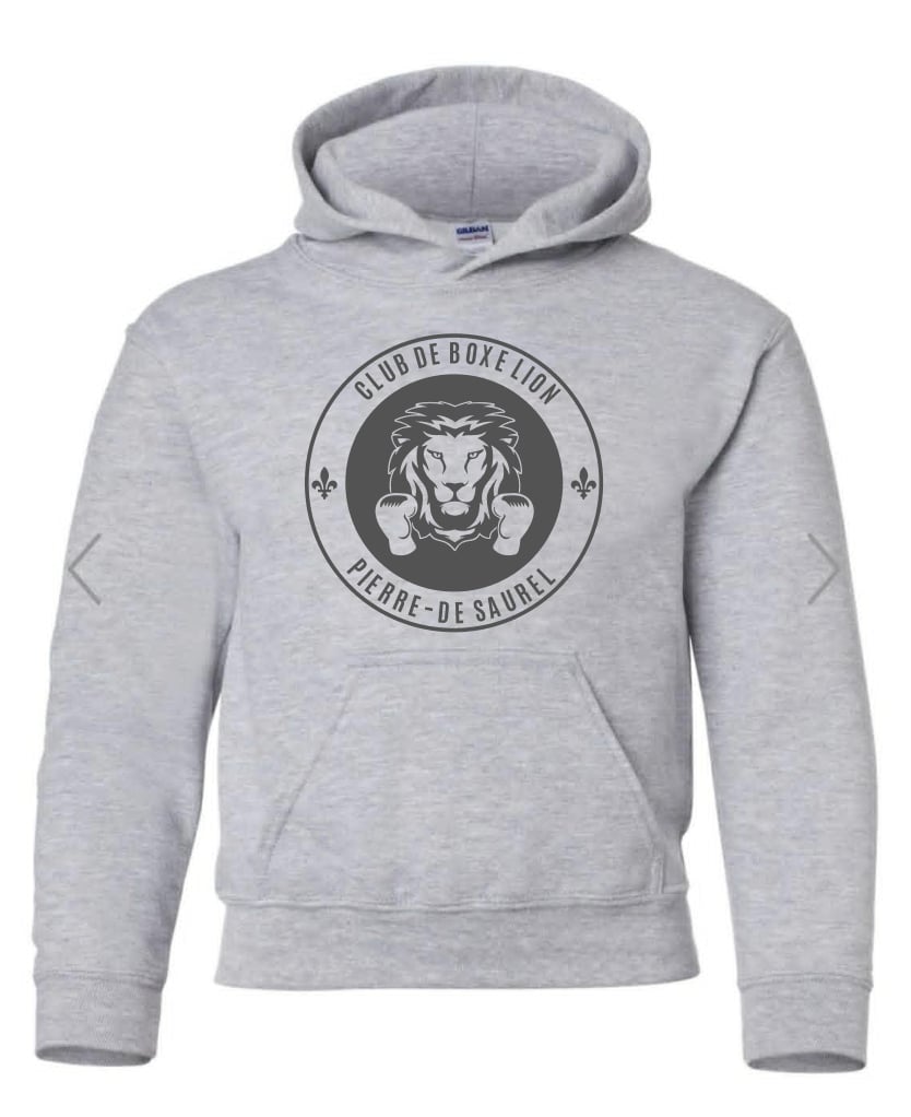 Chandail capuchon Lion Gris Sport Enfants