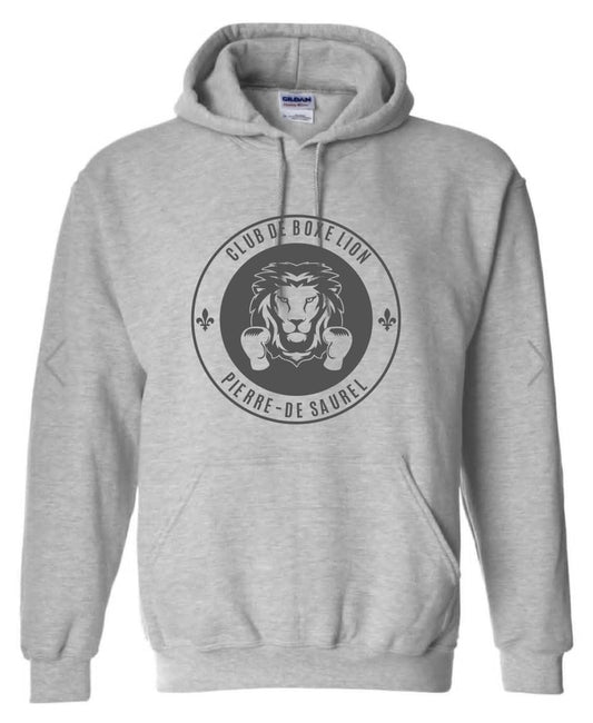 Chandail capuchon Lion Gris Sport Adultes